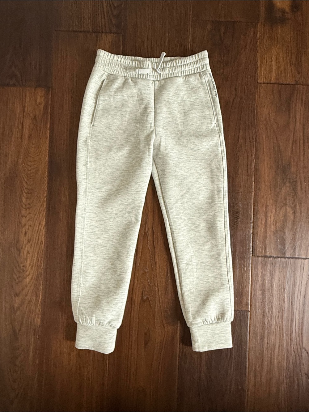 Kids Cozy Drawstring Jogger Pants - Light Heather Gray Abercrombie Kids.